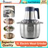 NONE Tritacarne Elettrico Podofo 5L, Tritatutto per Alimenti e Verdure, 5 Velocità, 6 Lame, Mixer Elettrico in Acciaio Inox