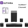 ULTIMEA Sistema Soundbar 7.1ch da 350W per TV con Subwoofer e 4 Altoparlanti Surround, Sistema Audio Home Theater con Controllo App