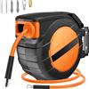 NONE SucceBuy Avvolgitubo Aria Retrattile 3/8IN 50FT Ibrido per Compressore d'Aria, Avvolgitore Automatico da Soffitto/Parete con Bobina in PP Chiusa