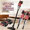 NONE Aspirapolvere portatile senza fili per auto con forte aspirazione, aspirapolvere portatile con batteria da 1/2x 2200 mAh e 3 filtri