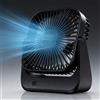 NONE Ventilatore da Tavolo Portatile Ricaricabile, Ventilatore da Scrivania a Batteria, Silenzioso e Sottile con Display di Potenza e Velocità per Ufficio