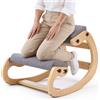 SucceBuy Sedia Ergonomica Inginocchiata in Legno con Cuscino Spesso in Schiuma per Alleviare il Dolore al Collo o alla Schiena per Casa e Ufficio