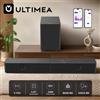ULTIMEA 2.1 Soundbar per Smart TV con Subwoofer Wireless, Potenza di Picco 240W, BassMX e VoiceMX, Controllo App, Bluetooth ® 6.0, Soundbar per TV