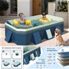 NONE Piscina pieghevole per famiglie, adulti e bambini, piscina pieghevole per esterni, giardino, piscina portatile per animali domestici, per 1~8 persone, con possibilità di collegare una pompa