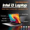 FUCHU Computer portatile FUCHU 15.6'' con 16GB di RAM, SSD da 256GB/512GB/1TB/2TB, processore Intel i3-6100U, sblocco con impronta digitale, Windows 11, ideale per ufficio e studio, tastiera