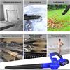 NONE Soffiatore per foglie senza fili con batteria - Potente soffiatore da giardino con batteria agli ioni di litio da 4.0Ah e caricabatterie - Soffiatore elettrico per foglie, erba e siepi da giardino