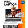 NONE Laptop da 14.1 pollici con Windows 11, Intel Atom X7 A3950 180 ° Laptop Pieghevole Sottile da Gaming 12GB RAM 512GB 1TB SSD 1920*1080 Computer per Ufficio e Studio