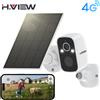 H.VIEW Telecamera di Sicurezza H.view 4G 3Mp con Batteria Solare 5200mAh, Telecamera di Sorveglianza Esterna con Rilevamento PIR, CCTV, Audio Integrato e e-Sim