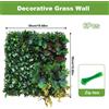 HAUSPROFI 6/12/16 Pezzi, Pannelli Artificiali per Parete Verde, 50x50cm, Pannelli Decorativi Verdi Artificiali da Appendere per Interni ed Esterni, Decorazione in Finto Erba della Giungla