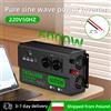 TATALIKEN Inverter a Onda Sinusoidale Pura da 5000W per Camion, da CC a CA 220V 50Hz, 4 Prese EU, Display LCD Digitale, Ventola con Controllo Termostatico