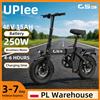 UPlee Bicicletta Elettrica UPlee 14' per Adulti, 250W 48V 15AH, Batteria Rimovibile, LED, con Ammortizzazione, E-Bike Pieghevole