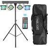 Nitehop Faro LED Nitehop 60W RGBW con staffa combinata, luci DMX per palcoscenico, DJ, discoteca, feste, matrimoni, nightclub, con borsa per il trasporto