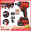 BRIEFNESS Avvitatore a impulsi senza fili, avvitatore a impulsi brushless da 1/2 pollice, coppia massima 450 N.m, avvitatore elettrico con batteria al litio da 1,5 Ah e caricabatterie, 14 bussole a impulsi, 12