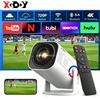 XGODY Proiettore XGODY 300 ANSI Smart Mini Android con Correzione Keystone, BT5.0, WIFI6, per Home Cinema e Uso Esterno Portatile