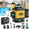 CONENTOOL Livella Laser 4D a 16 Linee 360° ° Livella Laser Autolivellante a Croce con Treppiede e Telecomando, Batteria da 3.6Ah, Strumento di Misurazione Professionale