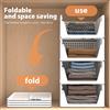 NONE Set di 4 Scatole Organizzative Impilabili e Pieghevoli per Armadio, Contenitori in Plastica Bianca per Guardaroba, Estraibili Come un Cassetto, Adatte per Casa, Camera da Letto, Cucina (Facili da