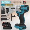 GECOFEER Avvitatore elettrico a impulsi brushless da 520 N.m con batteria agli ioni di litio da 1/2 pollice, utensile elettrico senza fili per batteria da 18 V