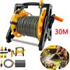 NONE Base avvolgitubo giardino 360° ruote nucleo ABS 1.65kg giallo nero compatibile con tubo esistente resistente robusto leggero mobile antiruggine per esterno giardino