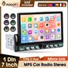 Podofo Autoradio 7 Pollici 1 Din con Schermo IPS, Bluetooth, Mirror Link, FM, EQ, USB, Lettore Multimediale per Auto
