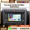 podofo Autoradio Podofo 7'' Wireless Carplay per Audi A4 2002-2007 S4 RS4 B6 B8 B7 con Android Auto, Wifi, GPS, FM, RDS e lettore multimediale.