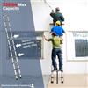 NONE Scala telescopica multiuso in alluminio da 3,2 m (10,5 piedi), leggera ed estensibile, attrezzatura da officina, design anti-schiacciamento, capacità di carico 150 kg/330 libbre, ideale per accesso a