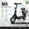 AATOTMGO Monopattino Elettrico con Sedile e Cestino, 12 Pollici, 500W, Pieghevole, 48V 15Ah, Autonomia Massima di 40km, Scooter Elettrico Pieghevole per Adulti per Uso Urbano