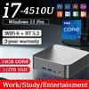 FUCHU 2026 Mini PC Portatile Intel Core i7 4510U, Computer con Windows 11, 16GB DDR4, SSD da 1/2TB, Computer da Gaming, WiFi 6, Desktop per Ufficio e Business