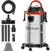 NONE Aspirapolvere Industriale per Solidi e Liquidi, 1200W 20L, per Garage, Auto, Officina, Uso Commerciale, Contenitore di Raccolta da 18L