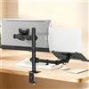 HGTUGO Supporto Universale per Monitor e Laptop con Morsetto Regolabile a 360° ° Supporto Ergonomico Girevole per Monitor da Scrivania per Ufficio e Lavoro al Computer