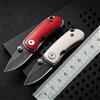 NONE Coltello Tascabile Pieghevole in Acciaio Damascato da 9cm, Mini EDC per Campeggio, Attività all'Aperto, Sopravvivenza, Uso Quotidiano, Regalo Ideale per Uomini