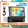 podofo Autoradio Podofo 7'' con Schermo Retrattile Automatico, Lettore Multimediale, Carplay Wireless, Android Auto, DAB, SWC, BT, Type-C, FM