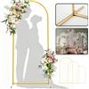 HGTUGO Arco Nuziale in Metallo Dorato, Struttura per Arco Nuziale, Supporto per Sfondo Decorativo per Feste, Supporto per Palloncini, 6FT 6.6FT 7.2FT