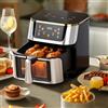 NONE Friggitrice ad Aria da 8L con Forno Tostapane, Schermo Touch LED, Ampia Finestra Visiva, Accessori Inclusi, Alta Circolazione d'Aria Calda