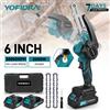 Yofidra Motosega Elettrica da 6 Pollici 30000RPM, Sega a Catena Portatile per Giardinaggio e Lavorazione del Legno, Utensile da Taglio Compatibile con Batteria Makita 21V