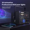 NONE Proiettore Laser Professionale RGB a Colori Completi 3W 5W 30Kpps Scanner ILDA DMX Animazione 3D per DJ Discoteca Club Matrimoni