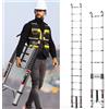 Scala Telescopica in Acciaio Inox da 4,4m/5m con 2 Ganci Staccabili, Piedini Antiscivolo, Capacità di Carico 150kg, Robusta e Stabile per Soffitte e Uso Esterno
