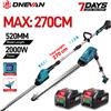 ONEVAN Tagliasiepi Elettrico 2000W con Funzione Rami Alti, Utensile da Giardino Senza Fili per Taglio e Potatura, Compatibile con Batteria Makita