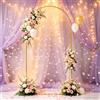 zollor Supporto per fondale ad arco curvo in metallo autoportante, struttura in metallo resistente alla ruggine, decorabile fai-da-te con fiori, tulle e palloncini, design portatile per addio al nubilato,