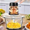 Tritatutto elettrico da 2 litri, tritacarne portatile, tritatutto per verdure, per gadget da cucina, piccolo robot da cucina multifunzionale, tritatutto elettrico con 2 velocità e 4 lame