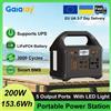 Gaiaray Stazione di Alimentazione Portatile 200W, Generatore Solare 220V, Batteria LiFePO4 153.6Wh, Stazione di Ricarica per Campeggio, Camper, Alimentazione di Emergenza