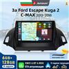 Junsun Autoradio Junsun 8-Core per Ford Escape Kuga 2 C-MAX 2013-2016 con CarPlay Wireless, Android Auto, Ventola di Raffreddamento Integrata, Navigazione GPS Android, Lettore Multimediale, 4G-LTE, WiFi,