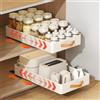 HiMISS Organizzatore Estraibile Regolabile con Maniglia per Cucina, Dispensa, Bagno - Cassetto Scorrevole Estensibile Sotto Lavello, Porta Spezie