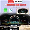 AUTOTOP Cruscotto Digitale LCD Linux da 12,3 Pollici per Mercedes Benz Classe A GLA CLA W176 C117 X156 2012-2019, Pannello Strumenti con Carplay Wireless e Android Auto, Cockpit Virtuale