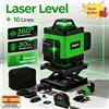 SHROORY Livella Laser a 16 Linee per Piastrellatura, Autolivellante, Raggio Verde, 2 Batterie da 2400mAh, Spedizione da Magazzino Spagnolo, Strumento da Costruzione 30M
