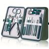 NONE Kit Professionale per la Cura delle Unghie da 7-18 Pezzi, Set Manicure e Pedicure in Acciaio Inossidabile con Custodia da Viaggio per la Cura Personale in Movimento
