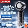 Lenovo Ventilatore Portatile Lenovo con Raffreddamento a Ghiaccio, 100 Velocità, Turbo, USB, Pieghevole/Appendibile per Esterni, Raffreddamento Rapido