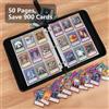 NONE Album per Carte con 900 Tasche, Custodia Premium con Cerniera per Carte Collezionabili, Porta Carte Anime, Utilizzabile per Organizzare Carte da Gioco