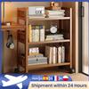 Vacclo Carrello portaoggetti a 3 livelli in bambù con rotazione a 360° ° Carrello Multiuso con Ruote Bloccabili per Bagno, Cucina, Salone - 82x50x30cm, Carrello Salvaspazio per Cucina, Scaffale Porta