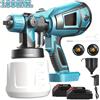 Vremota Pistola a spruzzo elettrica da 1000 ml, 200 W, senza fili, per verniciatura HVLP, per auto, mobili, rivestimenti in acciaio, aerografo, compatibile con batteria Makita 18V