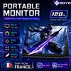 SOYO Monitor portatile da 18,5 pollici 1920x1080 pixel FHD IPS Monitor da gioco Frequenza di aggiornamento 120Hz Rapporto dimensionale 16:9 Display integrato Schermo esterno HDMI USB C per PC Xbox PS5